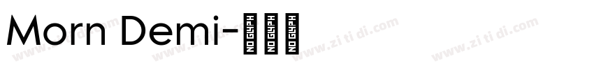 Morn Demi字体转换